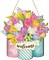 Spiareal “Flower Welcome” Spring Front Door Sign – Wood Hanging Outdoor Decor with Pink Wreath for Farmhouse Porch